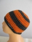Preview: Hübsche Kinder Beanie in Blockstreifen gehäkelt