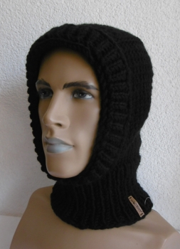 slip hat scarf hat black