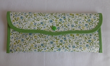 Cutlery bag Flora Green White