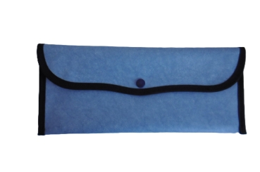 Bestecktasche Wachstuch Blaugrau