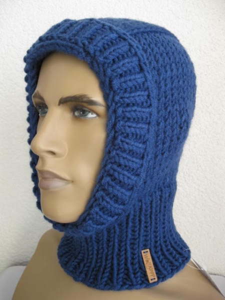 Slip hat scarf hat jeansblue