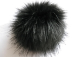 Hat Bobble faux fur arctic fox with button